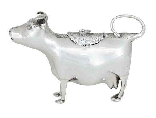 A George II silver cow creamer, London, c.1758, probably JS ...