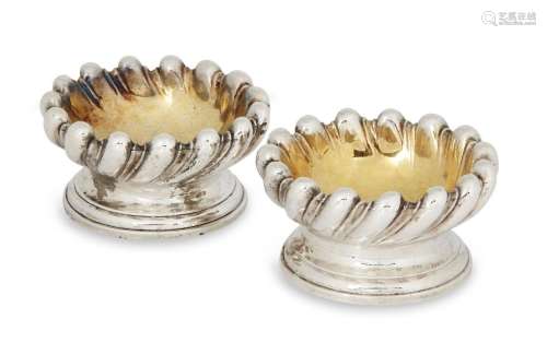 A pair of George IV silver salts, London, c.1828, Richard Si...