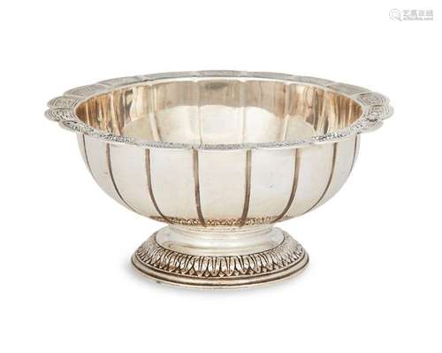 A Victorian silver bowl with shaped rim, London, c.1852, R &...