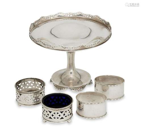 A small silver tazza, Birmingham, c.1912, maker's mark ...