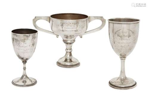 A twin-handled trophy cup, London, c.1933, Charles Kain, des...