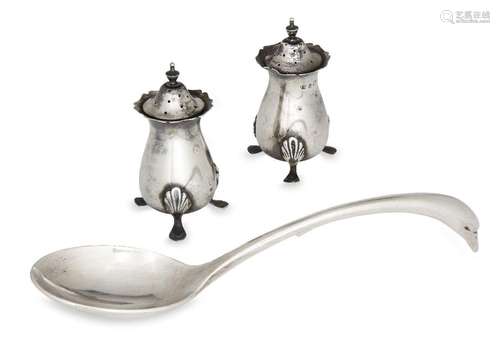 A silver plated 'Swan' spoon, by Christian Fjerdin...