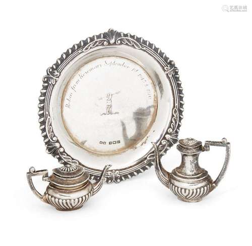 A miniature silver tea set, Birmingham, c.1969, Hampton Util...