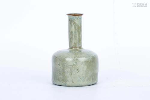 20TH CENTURY BLUE GLAZE SMALL BOTTLE