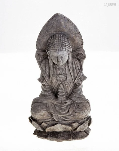 20TH CENTURY STONE BUDDHA STATUE