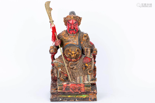 QING DYNASTY ''GUANGONG'' STATUE