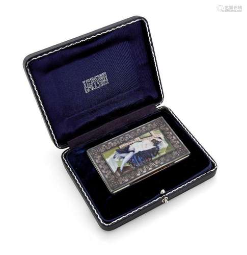 An Austro-Hungarian enamelled silver cigarette case, Vienna,...