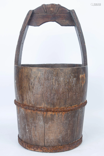 LATE QING/REPUBLIC OF CHINA WOODEN BARREL