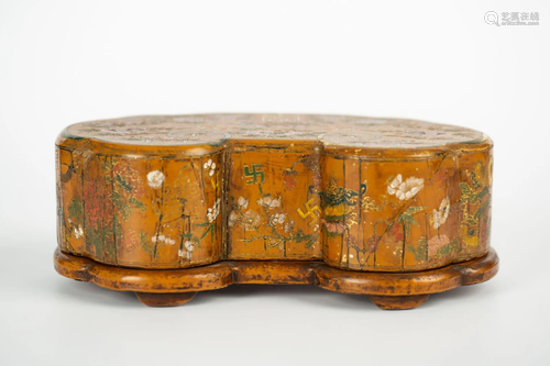 'DA QING QIAN LONG NIAN ZHI'' GILT CLOUD PATTERN BOX