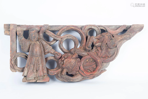 QING DYNASTY EAVES WOOD CARVING