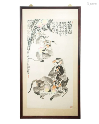 A CHINESE PAINTING ''HOU LE TU'' BY LI YAN