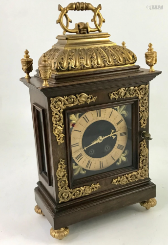 BRACKET CLOCK LABELLED 'BY LONDON MAKER MILLER AND SONS