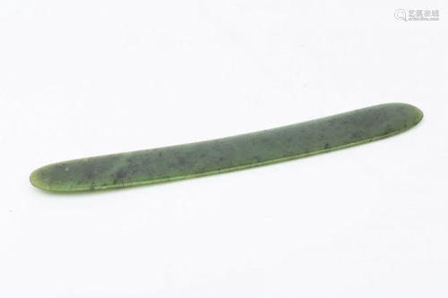 QING DYNASTY HETIAN JADE BOOKMARK