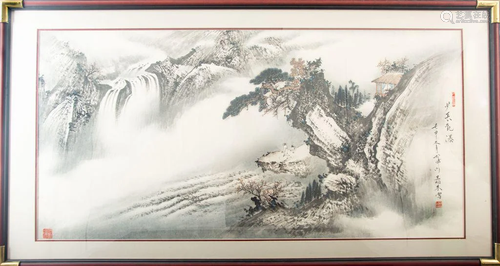 LANDSCAPE PAINTING BY WANG BING LAI