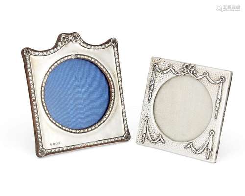 Two Edwardian silver mounted photo frames, one Birmingham, c...