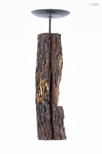 WOOD CARVING CANDLESTICK