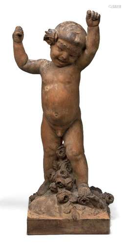 Max Blondat, French, 1879-1926, a terracotta model of young ...