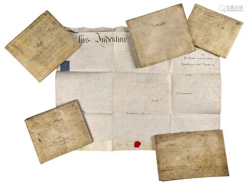 A group of hand-written legal documents relating to the City...