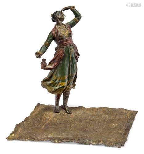 An Austrian cold-painted bronze model of a female dancer, Be...