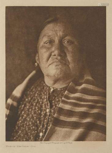 Edward S. Curtis, American 1868-1952- Wife of Wakonda-Oto, 1...