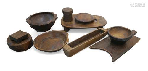 A quantity of African tribal food preparation utensils, 20th...