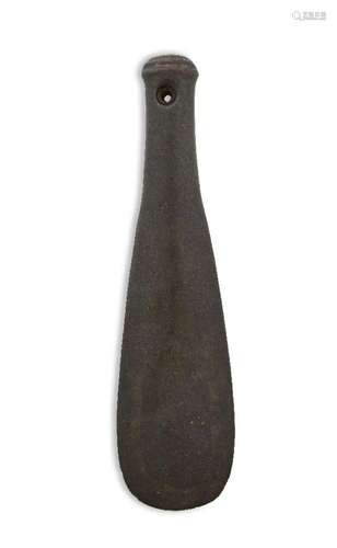 A MÄori stone patu onewa/hand club, 19th century, of spatul...