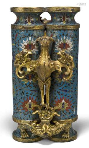 A Chinese cloisonnÃ© enamel and gilt-bronze 'Champion&#...