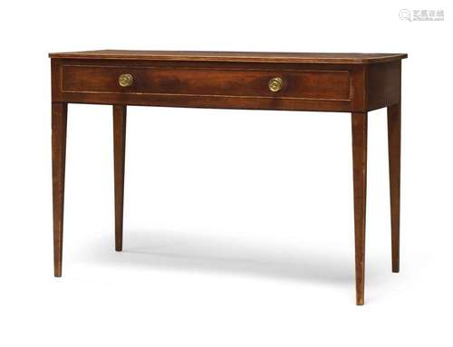 A mahogany side table, early 19th century, fitted with a sin...