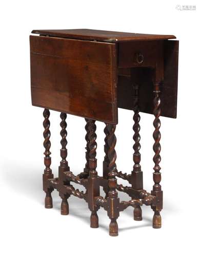 A late 17th / early 18th Century walnut joined gateleg table