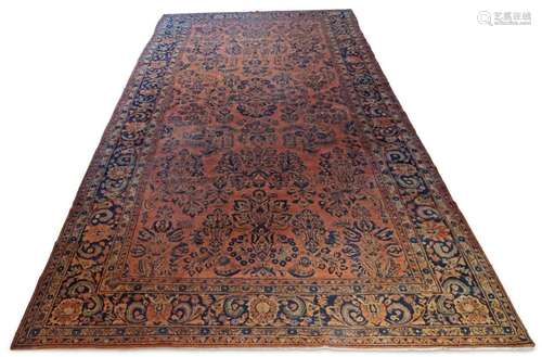 A West Persian carpet, mid 20th century, with all-over flora...