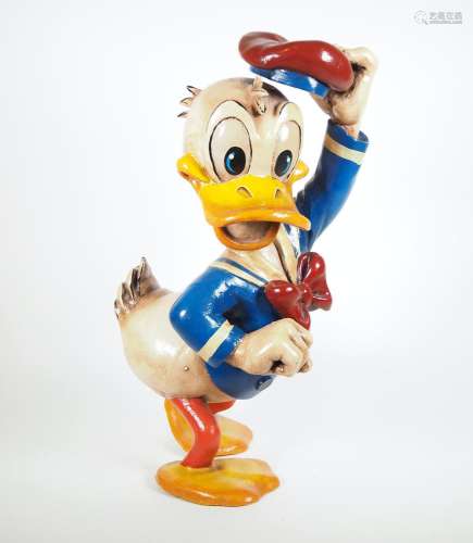 GROßE FIGUR, Grüßender/ Greeting Donald Duck,