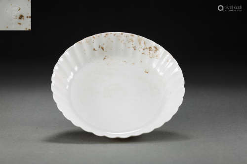 Ding Kiln Flower Mouth Plate from Liao