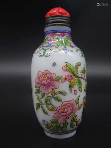 Colored Enameled Snuff Bottle from Qing