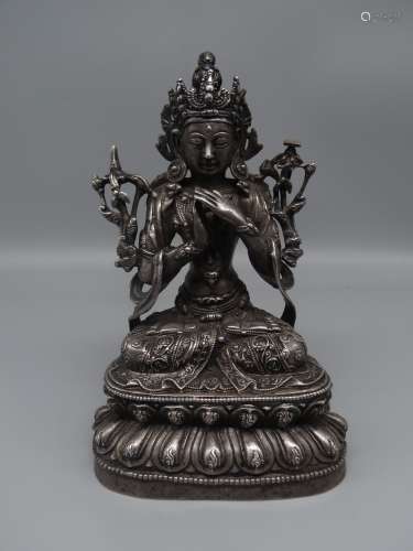 Silvering Buddha Figure from Ming