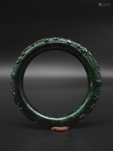 Green Jade Bracelet from Qing