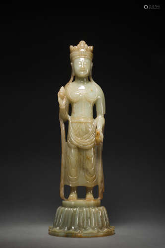 Jade Ornament in Avalokitesvara from Tang