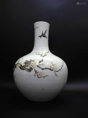 Kiln Vase with Floral Design from QIng