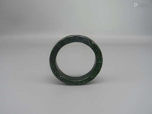 Green Jade Bracelet from Qing