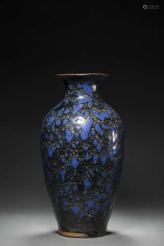 Jian Kiln Vase with Leopard Grain from Song