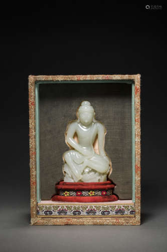 Jade Avalokitesvara Figure from Qing