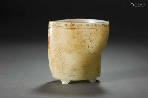 Tracing Golden Jade Cup from Qing