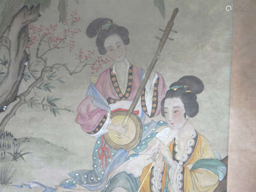 Ink Painting of Lady from TangYin
