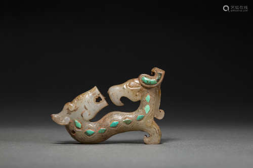 Jade Inlaying with Tophus Dragon from Han