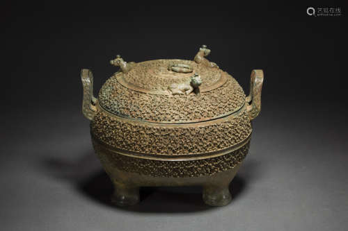 Bronze Vessel in Ox form from Zhan