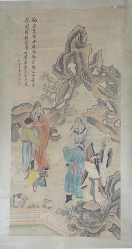 Ink Painting of Human Story from TangYin