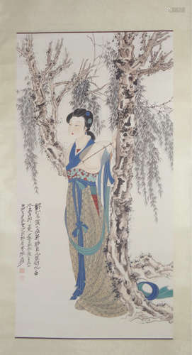 Ink Painting of Lady from ZhangDaQian