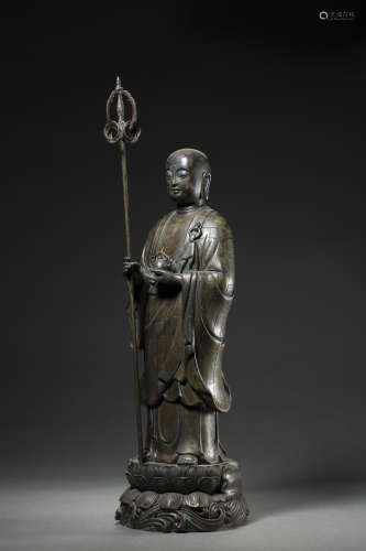 Copper Bodhisattva of The King of Tibet from Qing