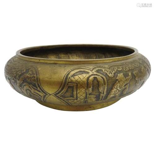 GILT-BRONZE CENSER LATE QING / REPUBLIC PERIOD the compresse...