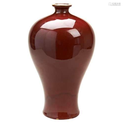 FLAMBE-GLAZED BALUSTER VASE, MEIPING QING DYNASTY, 18TH / 19...