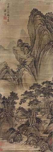 Landscape, Silk Scroll, Tang Ying